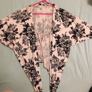 PINK FLORAL CARDIGAN